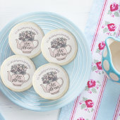 Let's Par-Tea Floral Teapot Girls Birthday Sugar Cookie
