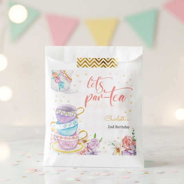 Let's par-tea,  tea birthday favor bag (Creator Uploaded)