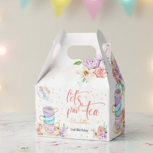 Let's par-tea, tea birthday favor boxes
