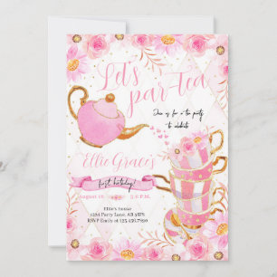 Let's Par-tea Tea Party Invitation