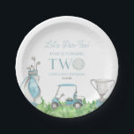 Let's Par-Tee Blue Golf 2nd Birthday Party Paper Plates<br><div class="desc">These are Let's Par-Tee Blue Golf 2nd Birthday Party Paper Plates!</div>
