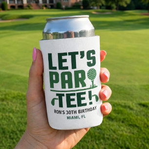 Let's Par-Tee Customized 30th 40th Birthday Favors Can Cooler