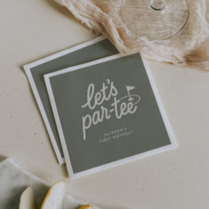 Lets Par-tee Golf 1st Birthday Napkins