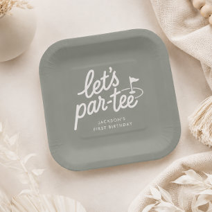 Lets Par-tee Golf 1st Birthday Paper Plates