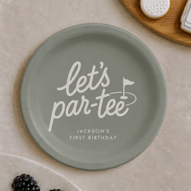 Lets Par-tee Golf 1st Birthday Paper Plates (Creator Uploaded)