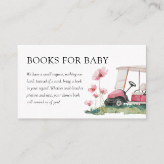 Let's Par-tee Golf Baby Shower Books Enclosure Card