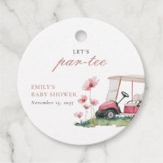 Let's Par-tee Golf Baby Shower Favor Tags