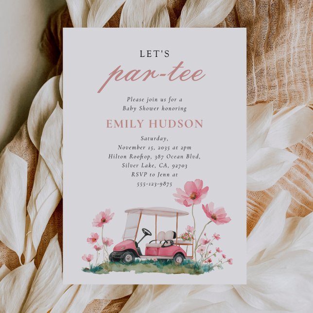 Let's Par-tee Golf Baby Shower Invitation (Creator Uploaded)