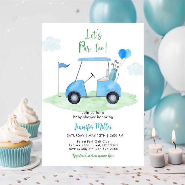 Let's Par-tee Golf Baby Shower Invitation (Creator Uploaded)