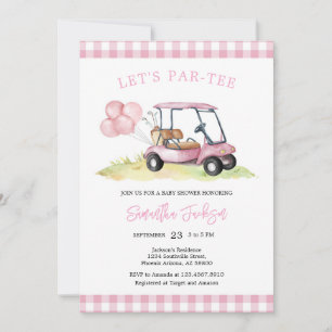 Let's Par-tee Golf Baby Shower Invitation