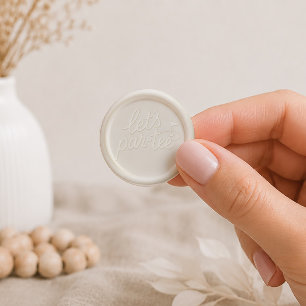 Lets Par-tee Golf Baby Shower Wax Seal Sticker