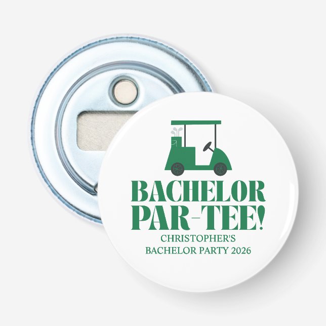 Let's Par-Tee Golf Bachelor Party Bottle Opener (Front)