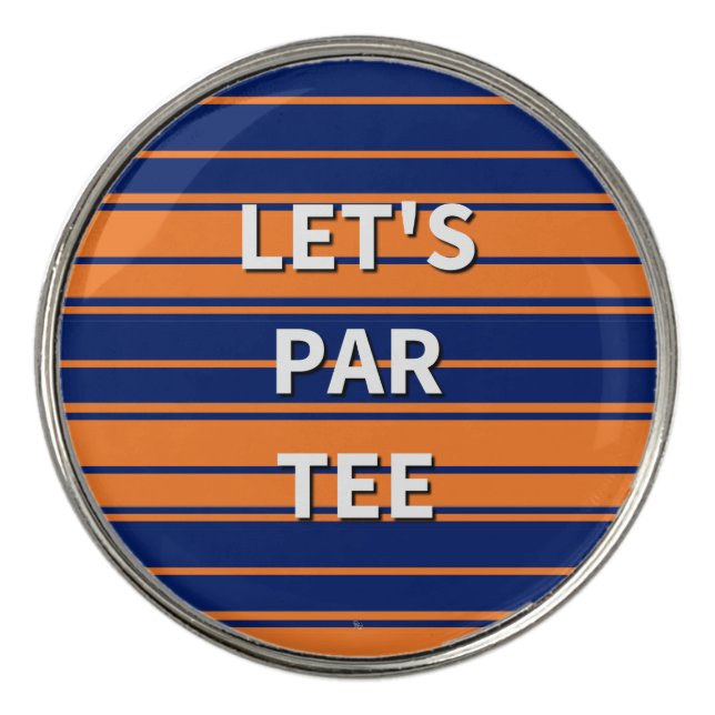 Lets Par Tee Golf Ball Marker (Front)