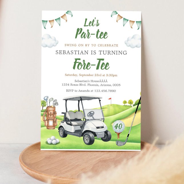 Let's Par Tee Golf Birthday Invitation (Creator Uploaded)