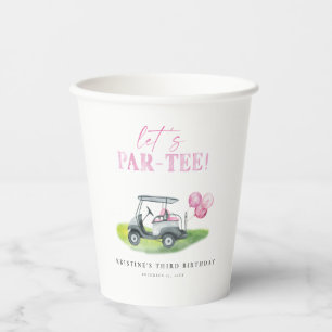 Let's Par-Tee Golf Birthday Paper Cups