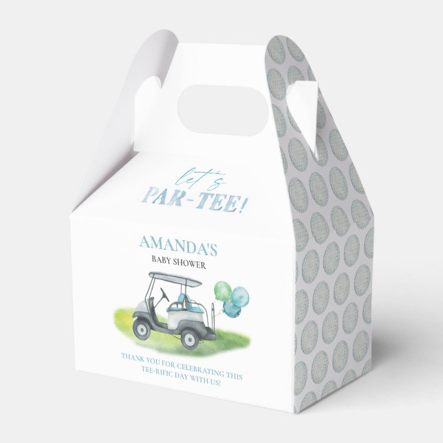 Let's Par-Tee Golf Gable Favor Box (Front Side)