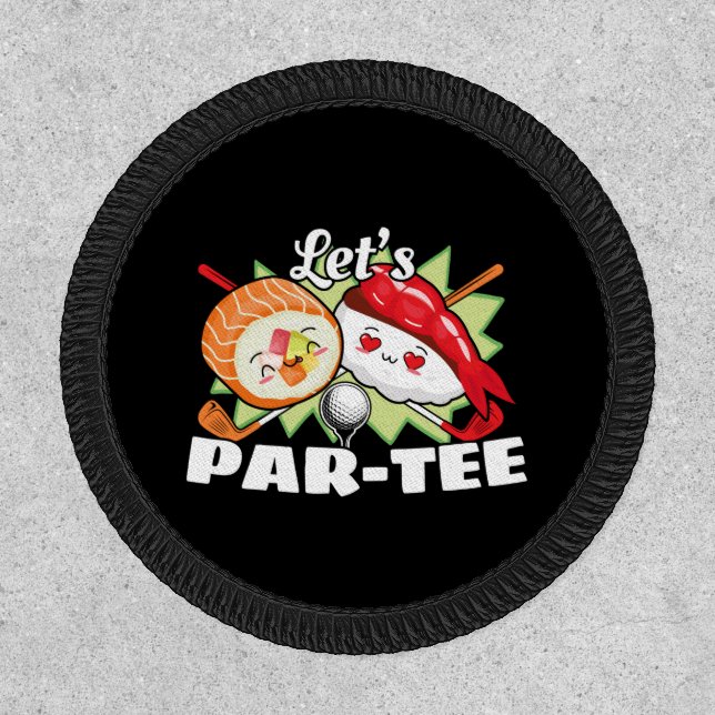 Lets Par Tee Golf Pun - Golfing Party Patch (Front)