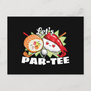 Lets Par Tee Golf Pun - Golfing Party Postcard