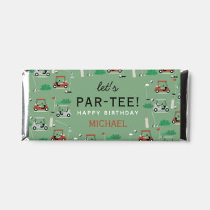 Let's Par-Tee Golf Theme Birthday Party Hershey Bar Favors