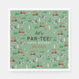 Let's Par-Tee Golf Theme Birthday Party Napkins