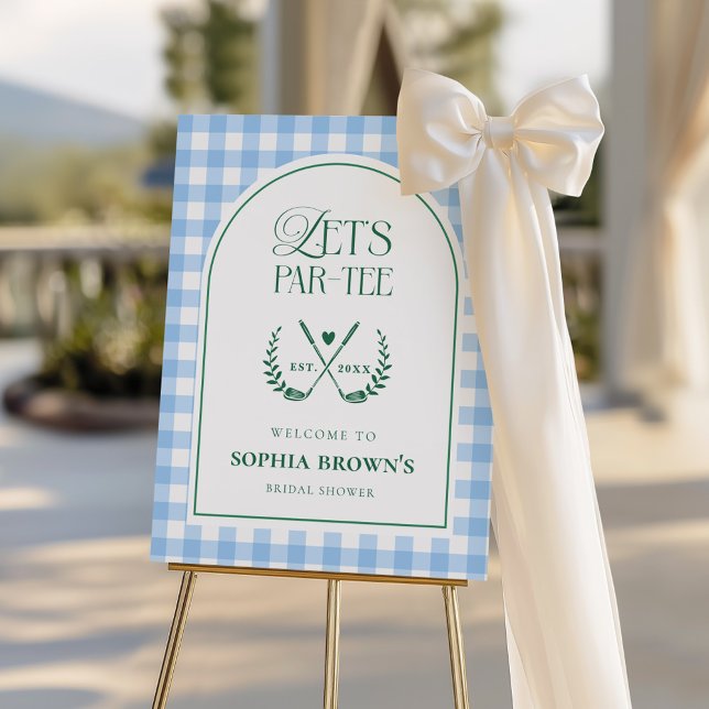 Let's Par-Tee Modern Golf Bridal Shower Foam Board (Creator Uploaded)