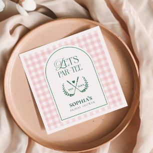 Let's Par-Tee Modern Golf Bridal Shower Napkins