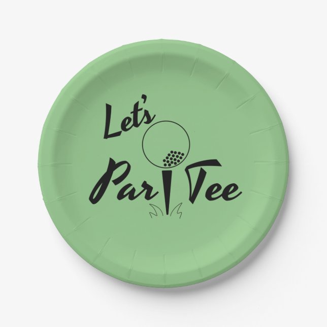 Let's Par Tee Paper Plates (Front)