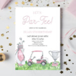 Let's Par-Tee! Pink Golf Birthday Party Invitation<br><div class="desc">This is a Let's Par-Tee! Pink Golf Birthday Party Invitation!</div>