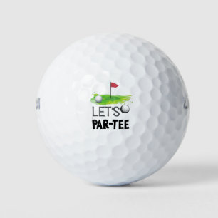 Let's Par Tee with golf flag Balls