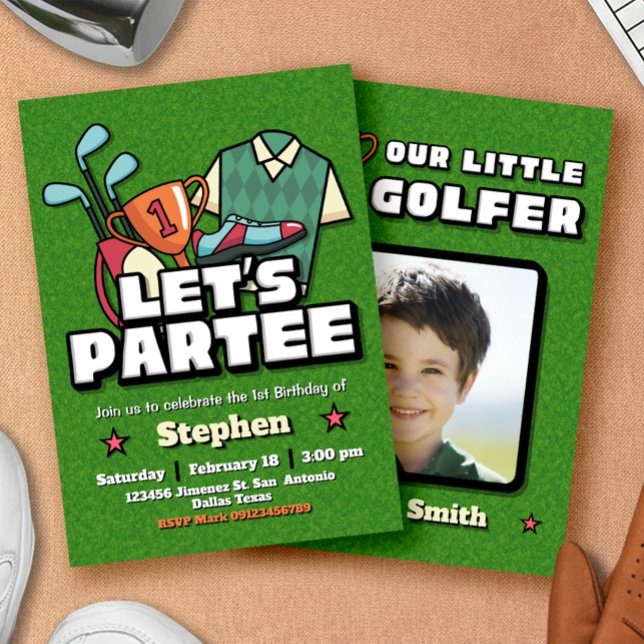 Lets Partee - Golf Birthday Invitation (Lets Partee - Golf Birthday Invitation)