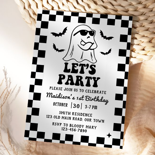 Let's Party 1st Birthday Halloween Party  Invitation (Creator Uploaded)
