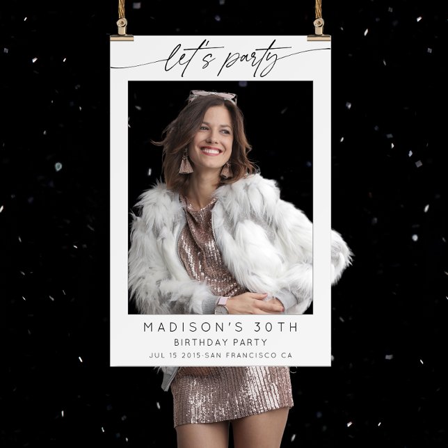 Let's Party 30th Birthday Party Selfie Photo Frame Foam Board (Creator Uploaded)