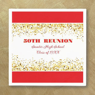 Let's Party! 50th Class Reunion custom Napkins