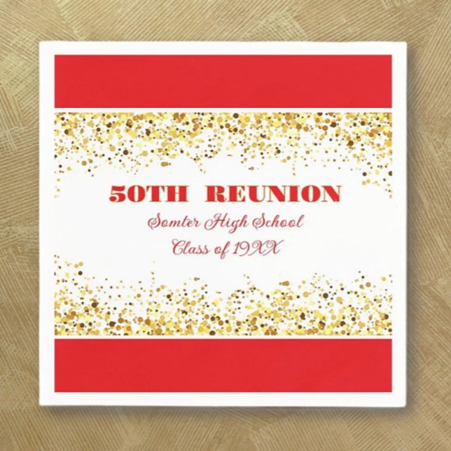 Let's Party! 50th Class Reunion custom  Napkins (Creator Uploaded)