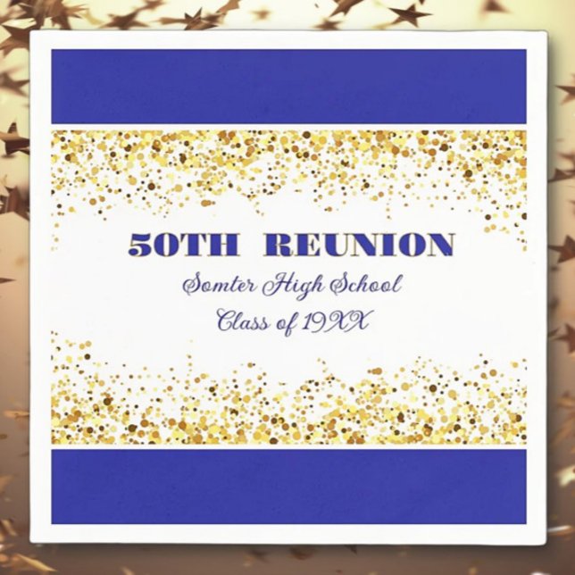 Let's Party! 50th Class Reunion custom  Napkins (Creator Uploaded)