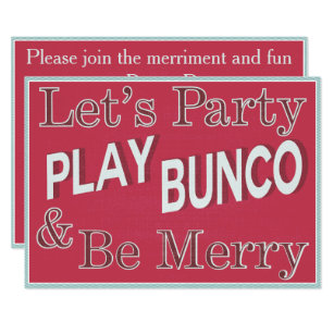 Bunco Party Invitations Zazzle