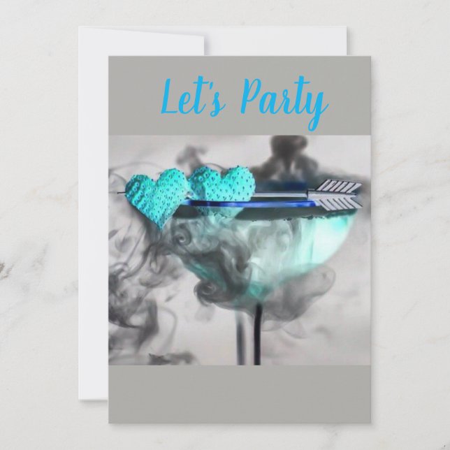 "LET'S PARTY" ***BACHELORETTE*** - BRIDAL PARTY INVITATION (Front)