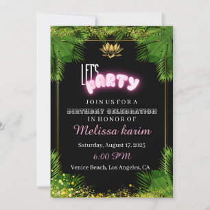 LET'S PARTY! BIRTHDAY CELEBRATION INVITE
