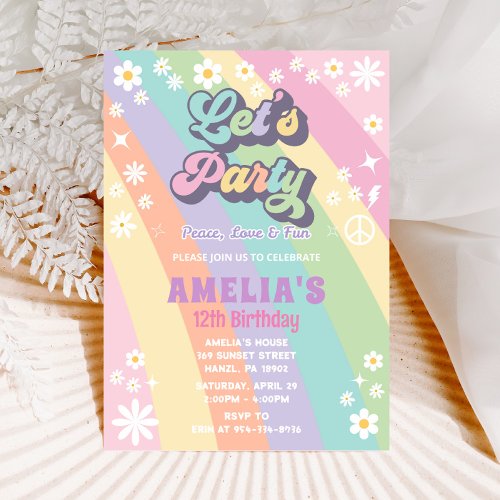 Lets party birthday invitation