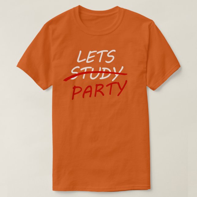 Lets Party Black T-Shirt (Design Front)