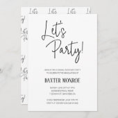 Let's Party Casual Backyard Graduation Party Invitation (Front/Back)