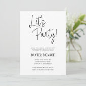 Let's Party Casual Backyard Graduation Party Invitation (Standing Front)