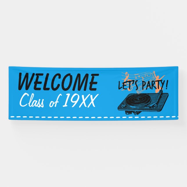 Let's Party Class Customizable Banner (Horizontal)