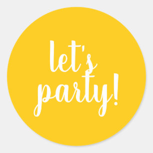 Let's party - classic round sticker