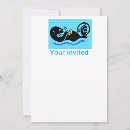 Lets party  Cool Sea OTTER _ invitation