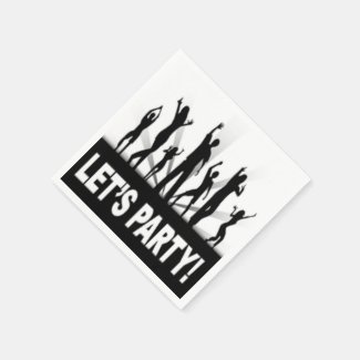 "LET'S PARTY" DANCERS PAPER NAPKINS