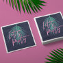 Let's Party Electric Love Neon Tropical Palm Leaf Napkins