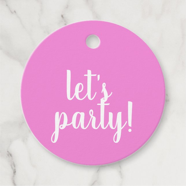 Let's party - favor tags (Front)