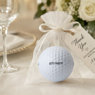 'Let's Party!" Fun Golf Course Wedding Favors  Balls