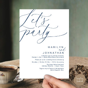 Let's Party Happily Ever After Wedding Dinner Invitation